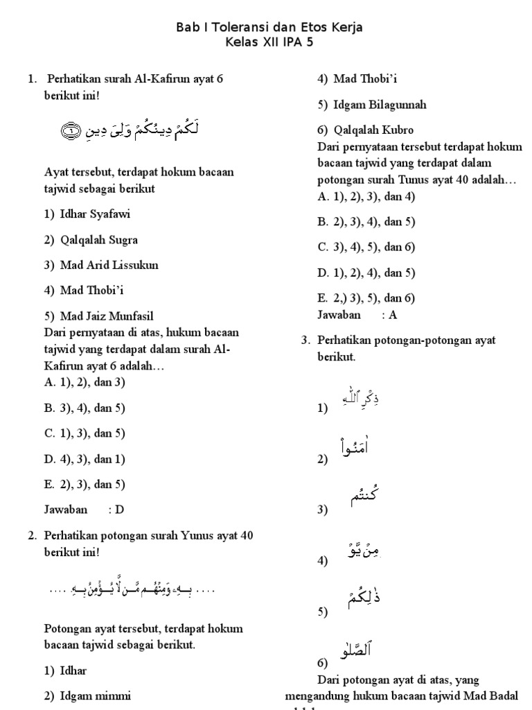 Download 70+ Contoh Surat Al Kafirun Hukum Tajwid Terbaik Dan Terbaru
