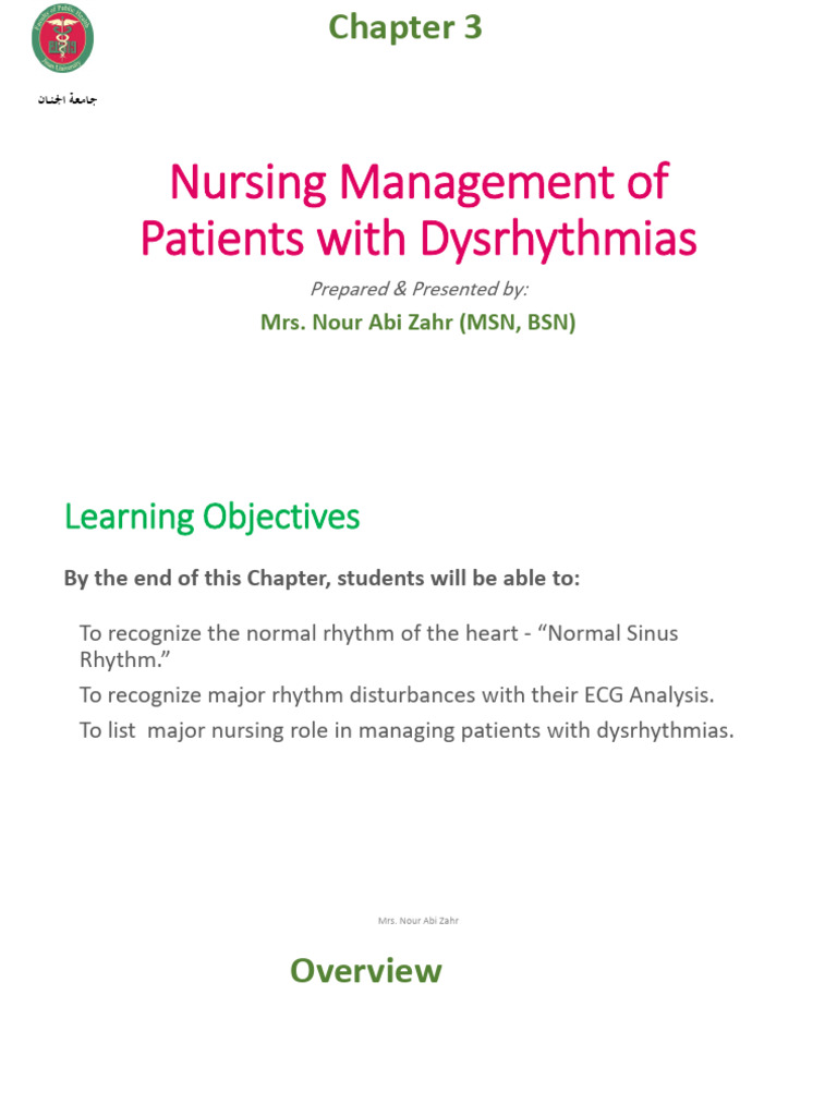 2022 Ch-86115. 3 Nursing Management of Patients With Dysrhythmias | PDF ...