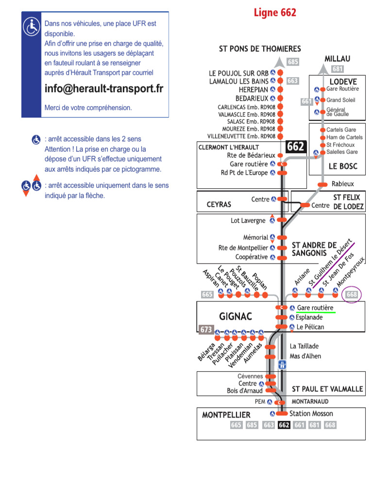 Accessibilité Ligne 662 Montpellier | PDF