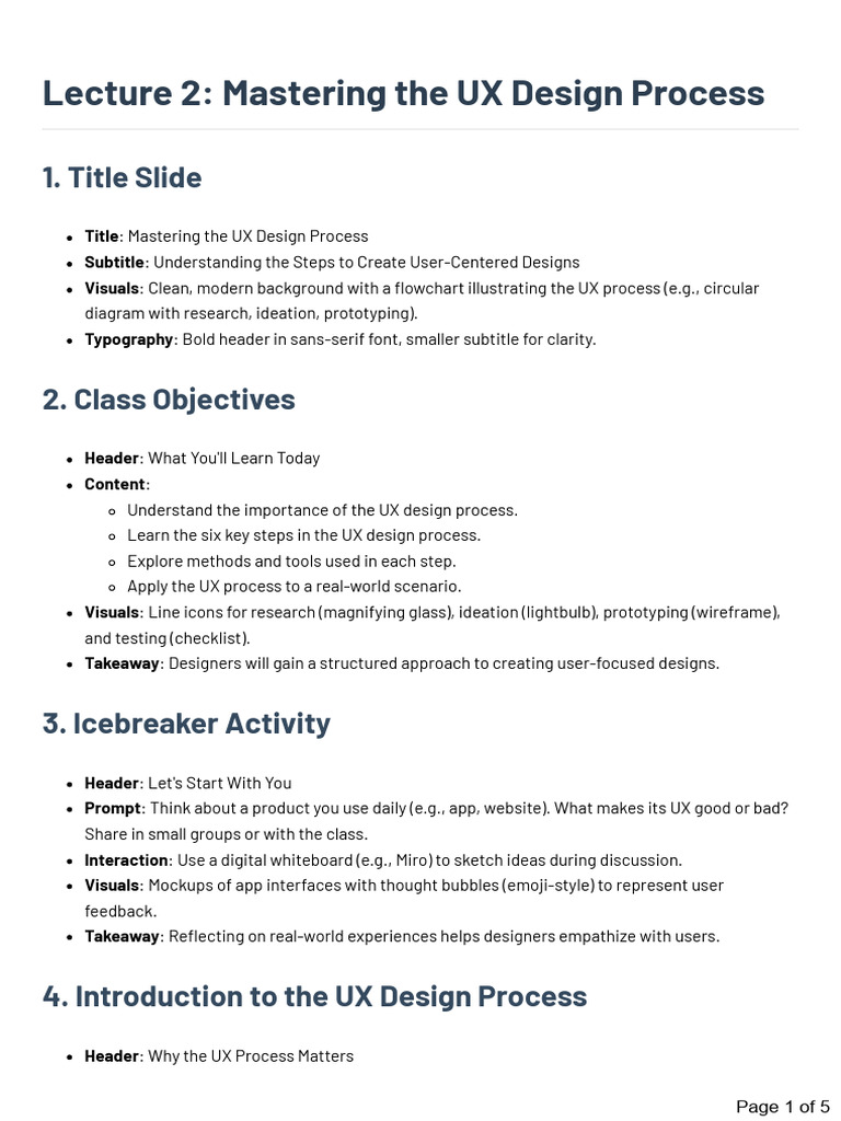 Best Practices in UX Design Process | PDF | Usability | Information Science