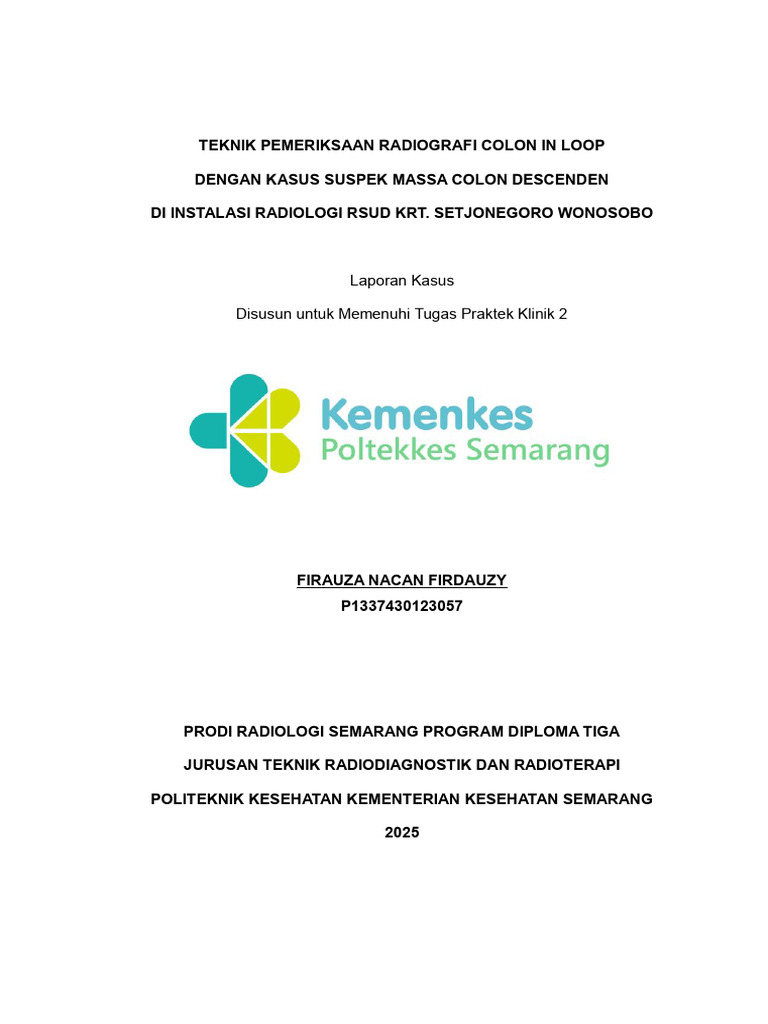 Radiografi Colon in Loop: Kasus Massa | PDF