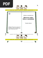 DISCURSO SOBRE LÍRICA E SOCIEDADE