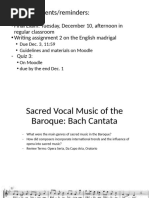 『J.S.Bach Sacred Masterpieces』 The Bach Family Seven Generations of Creative Genius | PDF