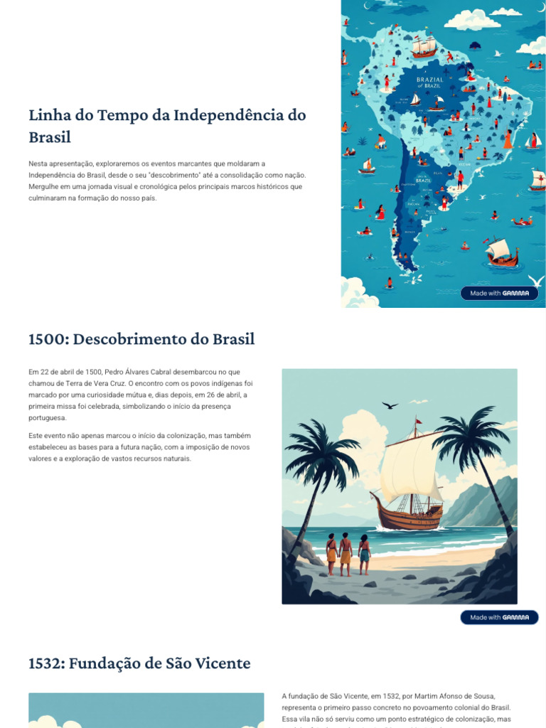 Linha do Tempo da Independência do Brasil | PDF | Brasil | Independência