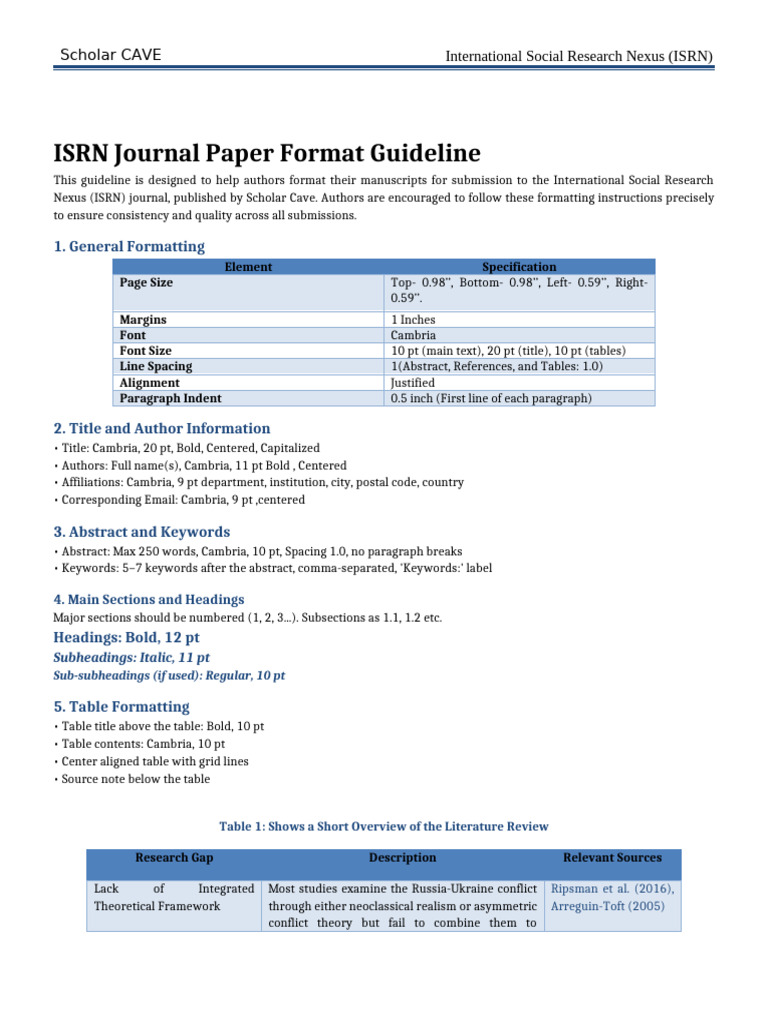 ISRN Paper Format Guideline-OTH | PDF | Paragraph | Abstract (Summary)