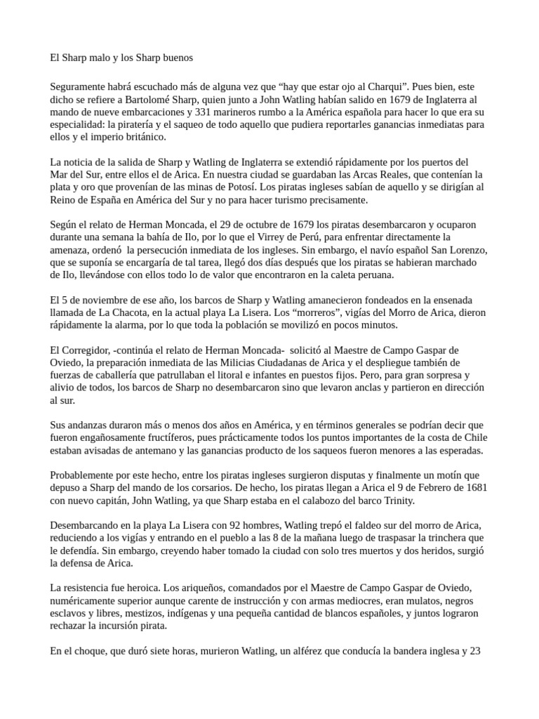 El Sharp Malo y Los Sharp Buenos | PDF | Piratería | Conflictos