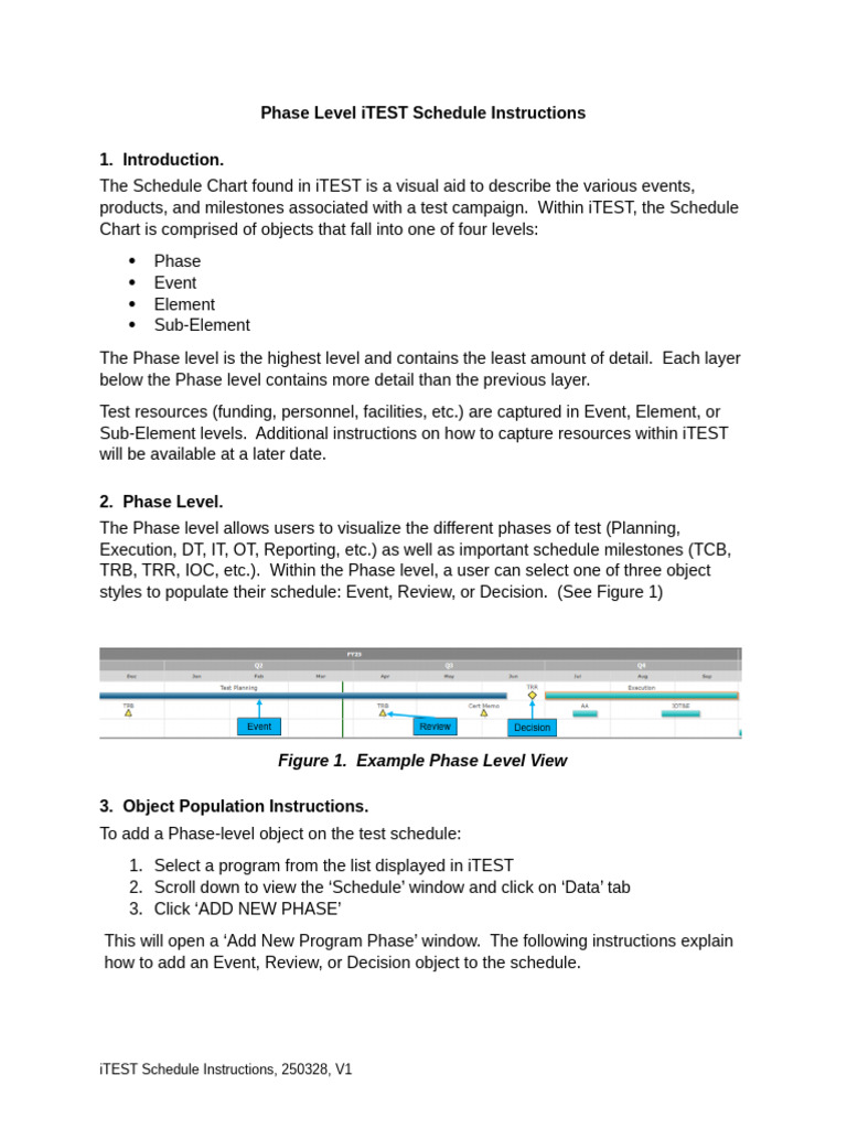 iTEST Schedule Instructions | PDF | Computing