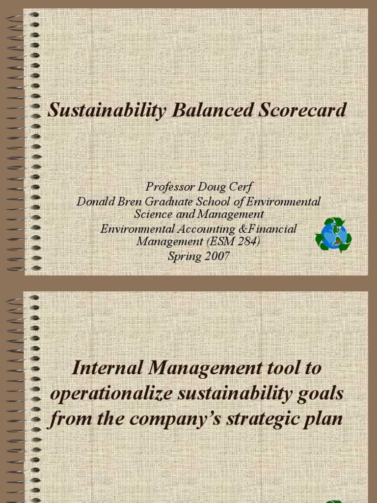 Sustainability Balanced Scorecard | PDF | Sustainability | Economies
