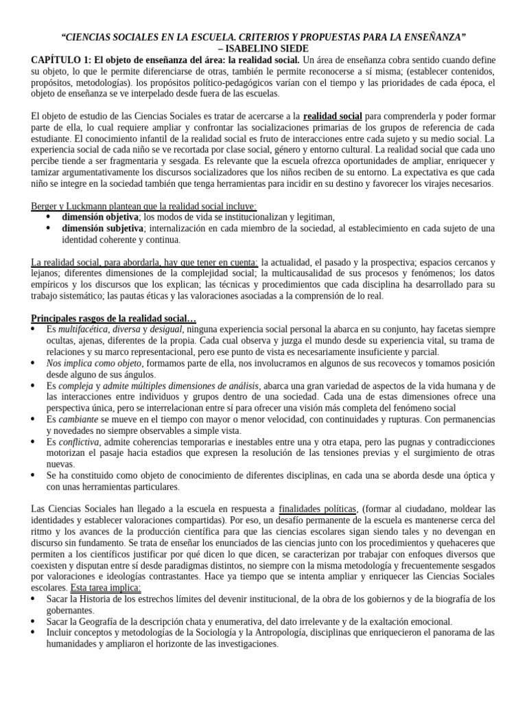 Enseñanza de Ciencias Sociales en la Escuela | PDF | Enseñando | Nación