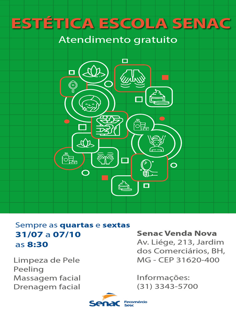 Atendimento Estético Gratuito Senac | PDF
