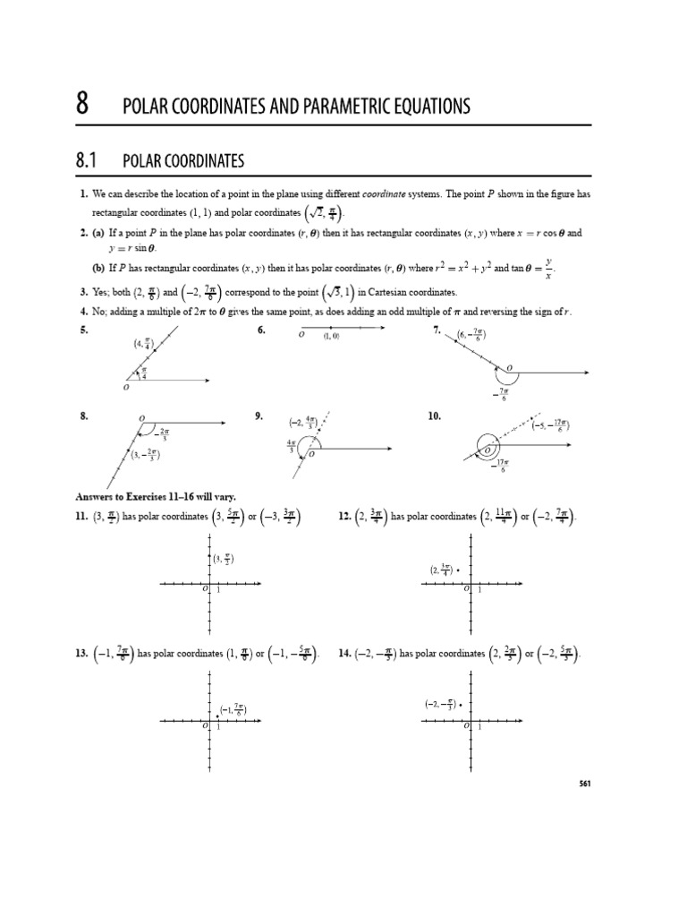 AP Precalculus Solutions, Chapter 8 | PDF | Complex Number | Coordinate ...