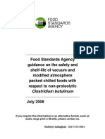 Food Standards Agency Guidance On The Safety and Shelf-Life of Vacuum and Modified Atmosphere Packed Chilled Foods With Respect To Non-Proteolytic