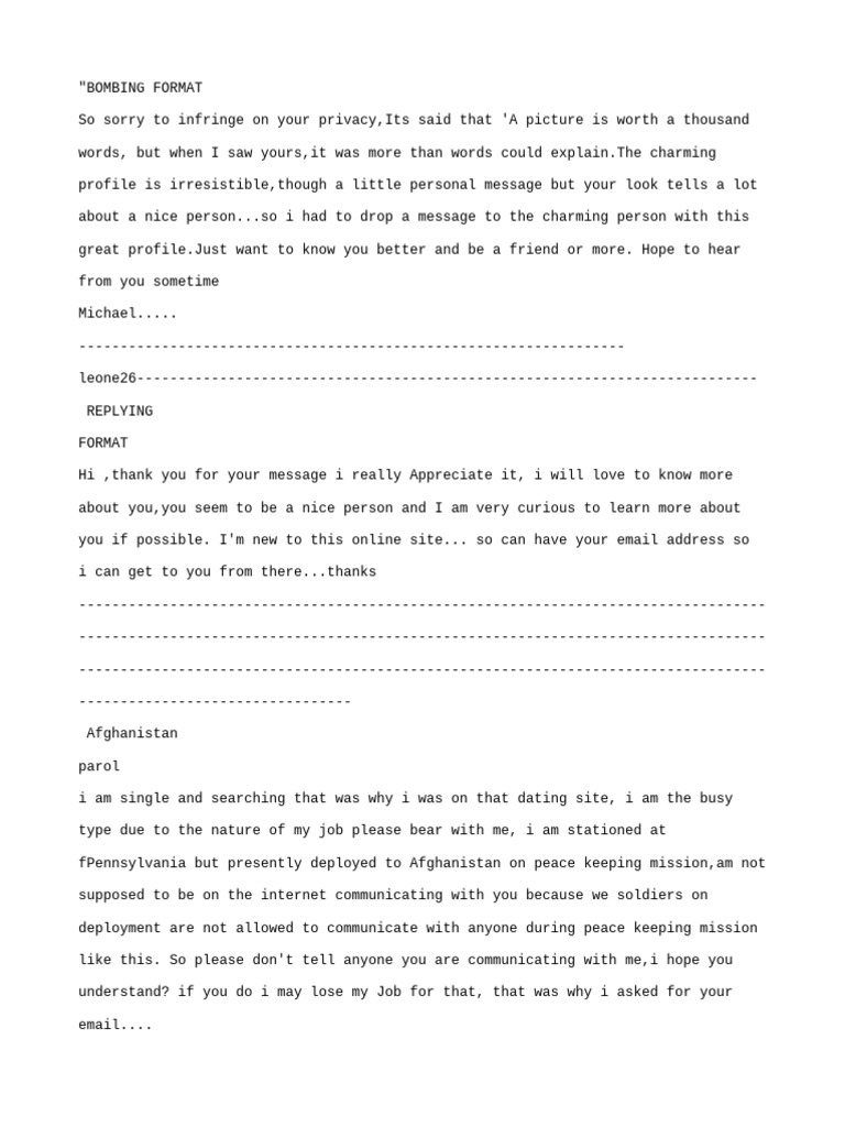 Dating Profile of a Military Officer | PDF