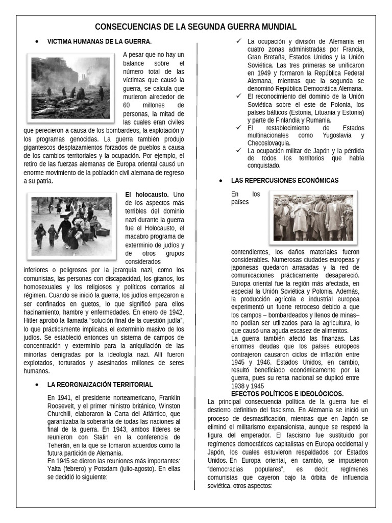 Consecuencias de la Segunda Guerra Mundial | PDF | Alemania nazi | Fascismo