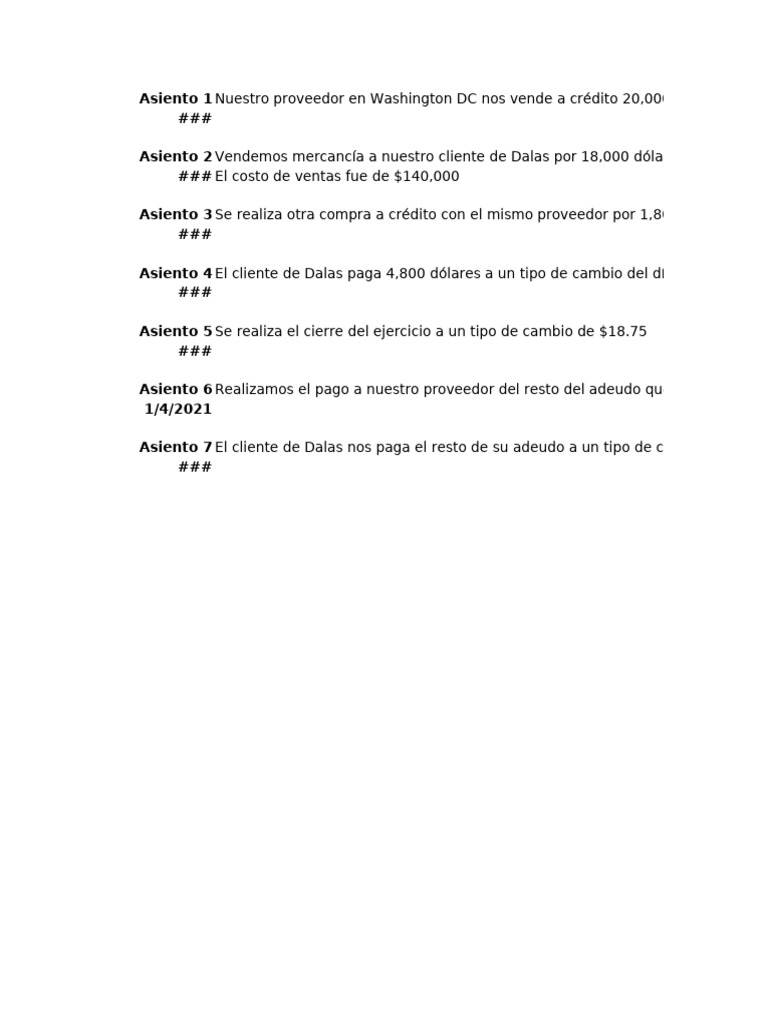 Asientos Contables de Compras y Ventas | PDF | Dinero | Inflación