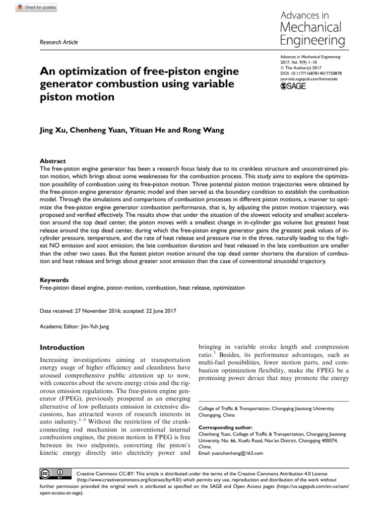32 an Optimization of Free-piston Engine Generator Combustion Using ...