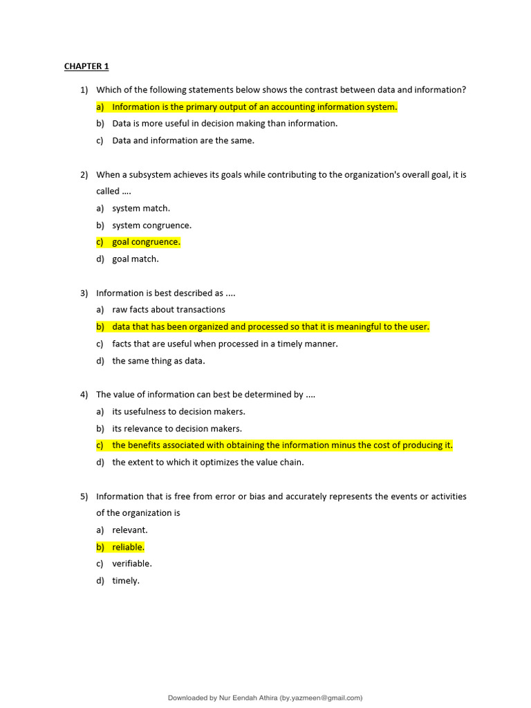 Ais615 Test (B) | PDF | Relational Model | Databases