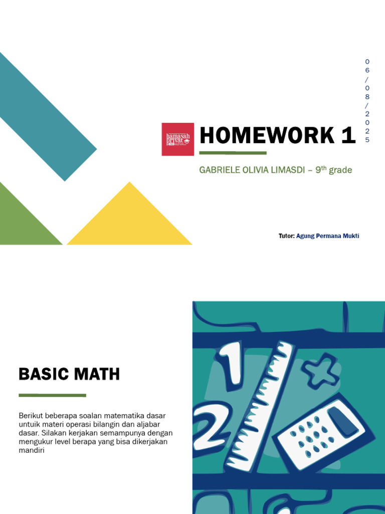 Homework on Math and English Levels | PDF