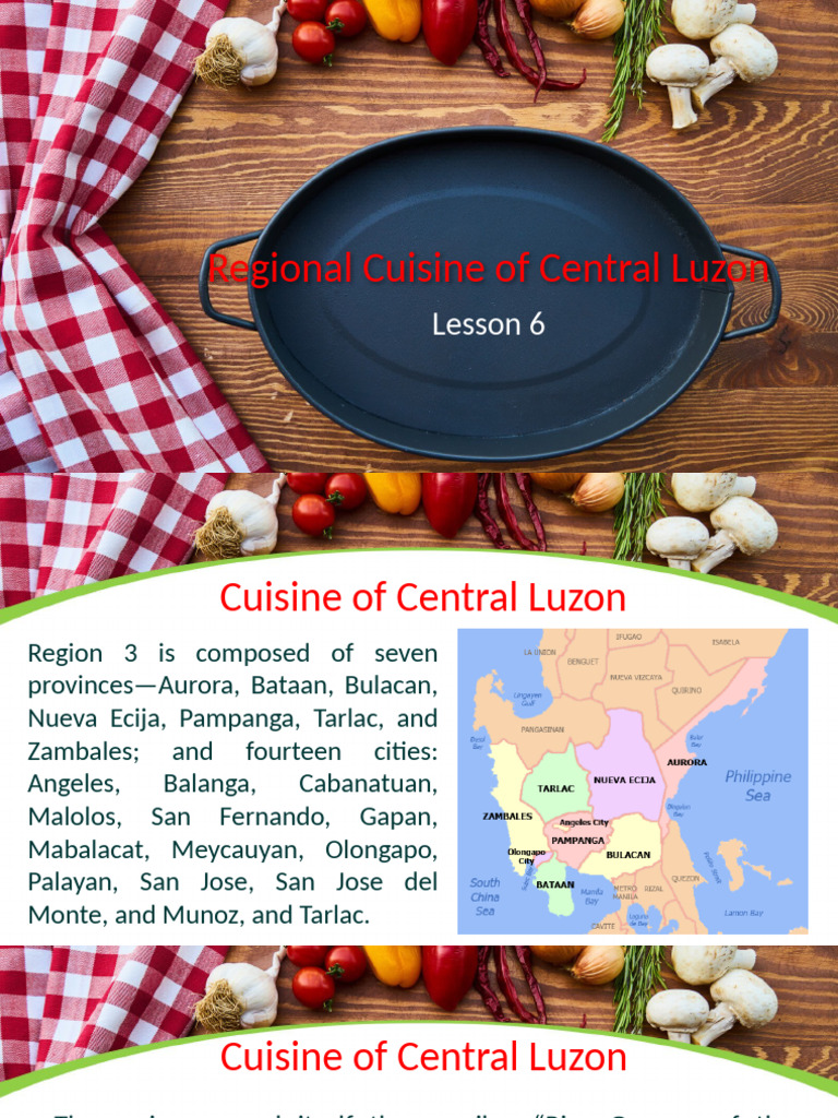 Central Luzon Culinary Delights | PDF | Asian Cuisine | Food And Drink