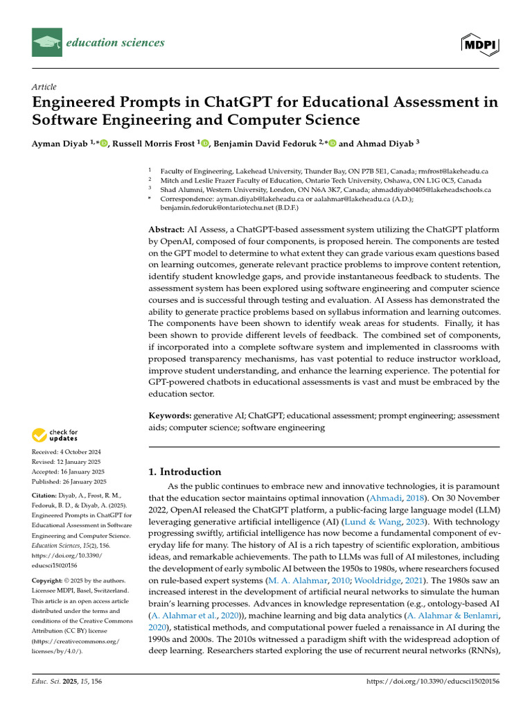 ChatGPT for Software Engineering Assessment | PDF | Artificial ...