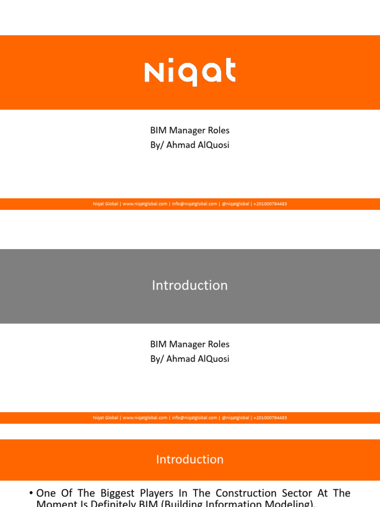 2022 Section 01 Basic Concepts Lesson 10 Bim Manager Roles | PDF ...