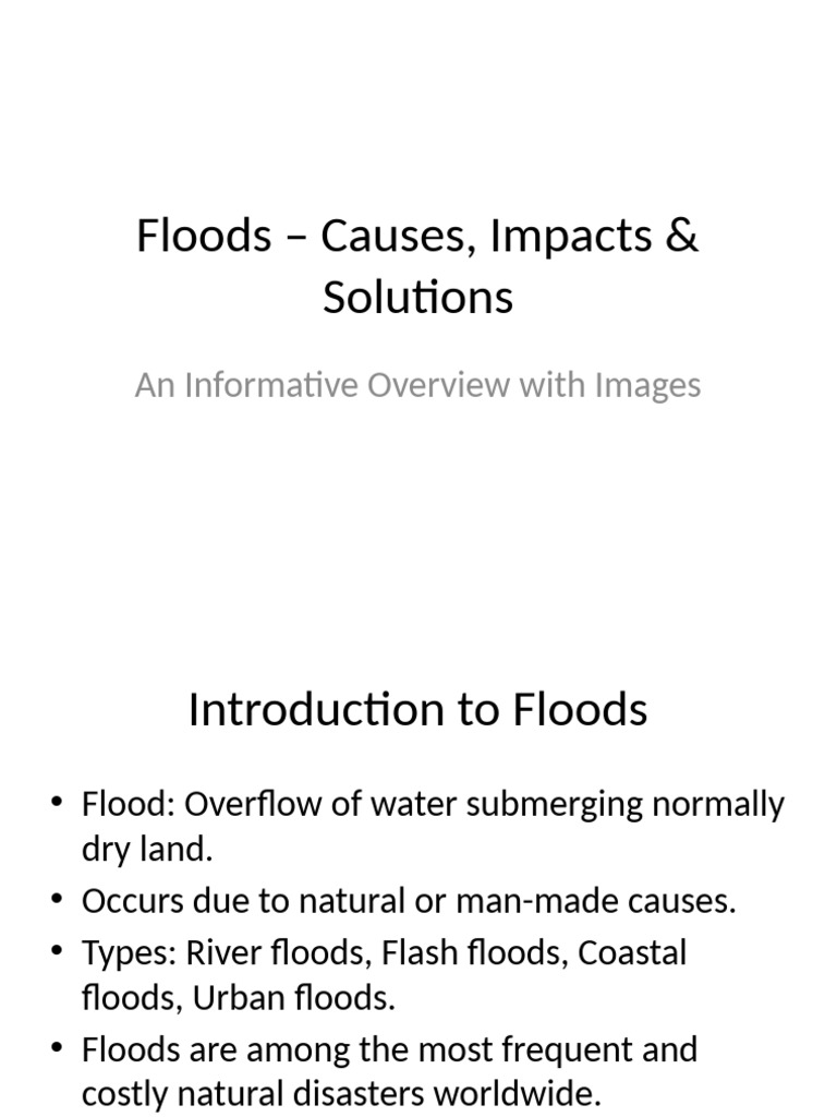 Introduction to Types of Floods | PDF