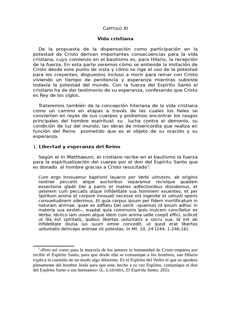 Vida Cristiana y Potestad en Cristo | PDF | espíritu Santo | Cristo ...