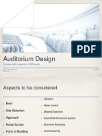Auditorium Design: A Space With Capacity of 600 Seats