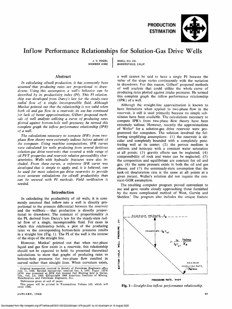Inflow Performance Relationships for Gas Wells | PDF
