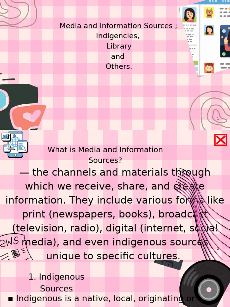 Media and Information Sources Overview | PDF | Internet | Information