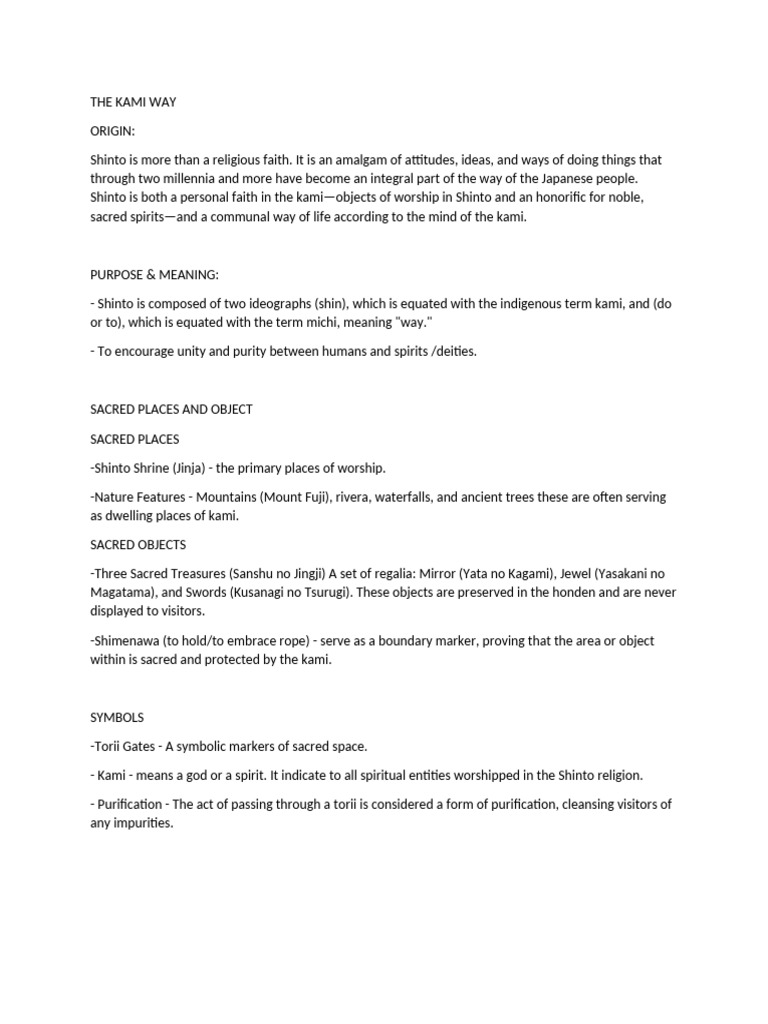 Understanding the Kami in Shintoism | PDF
