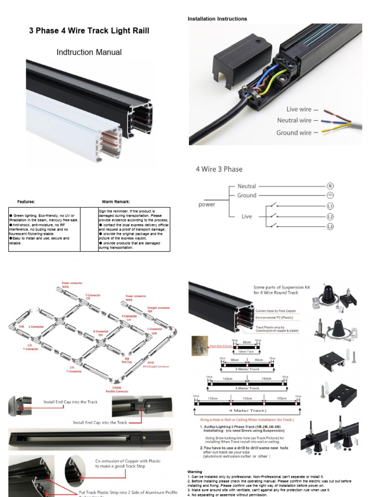 3 Phase 4 Wire Track Light Guide | PDF