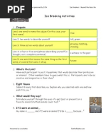 Ice Breaking Activities