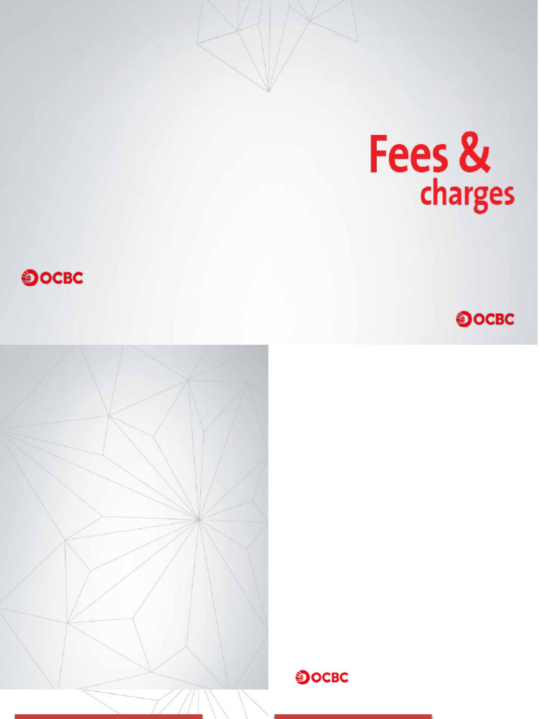 OCBC Fees and Charges Overview 2024 | PDF | Transaction Account | Cheque