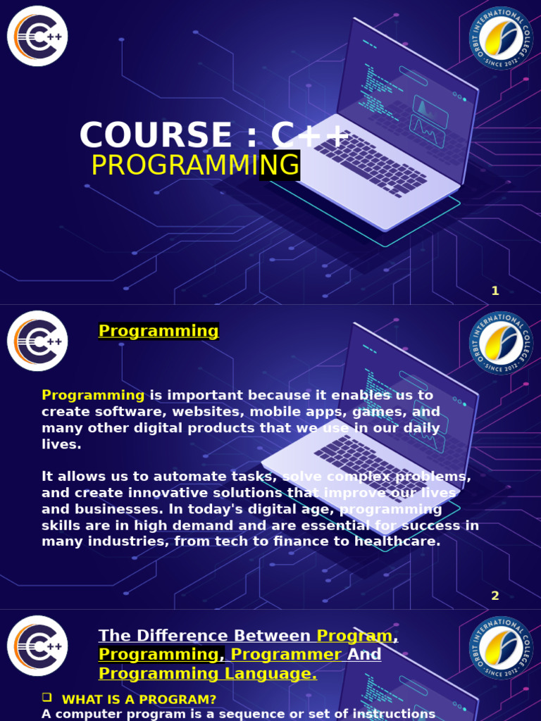 C++ Programming Basics and Concepts | PDF | Computer Programming | C++