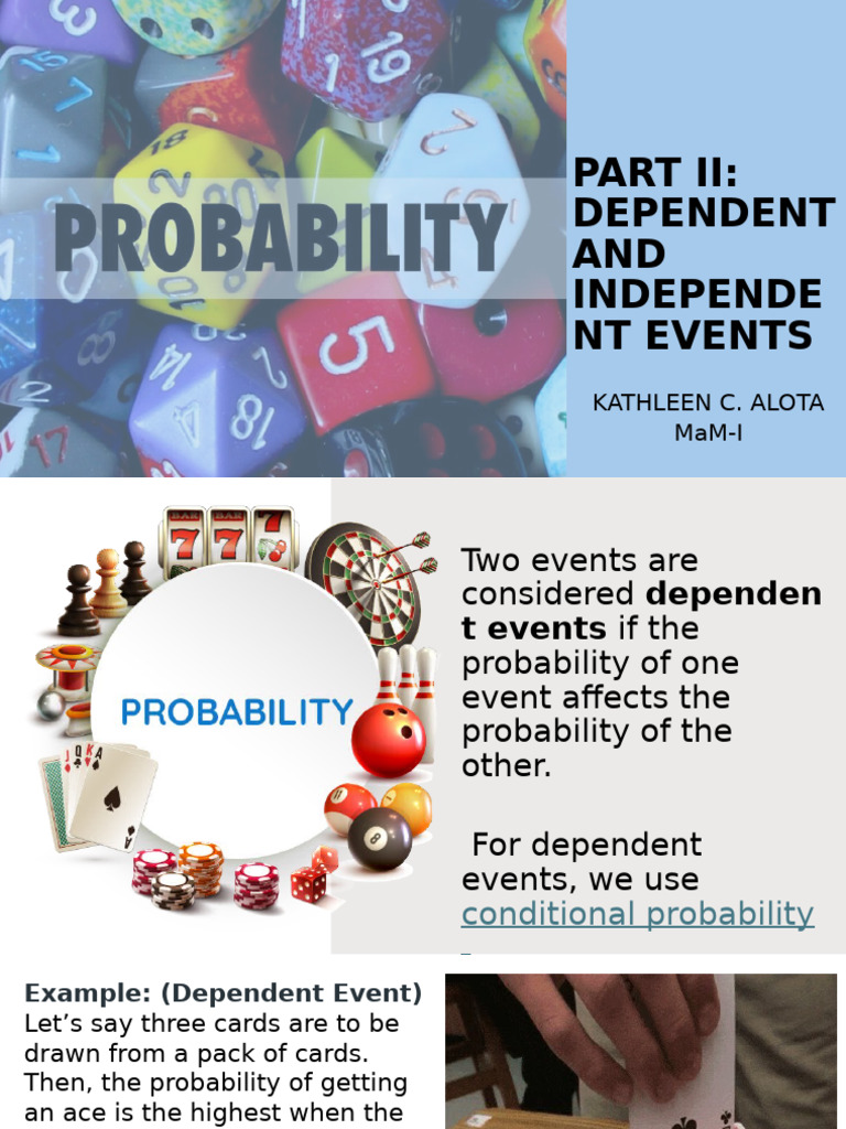 Probability Dependent and Independent Events | PDF | Probability ...