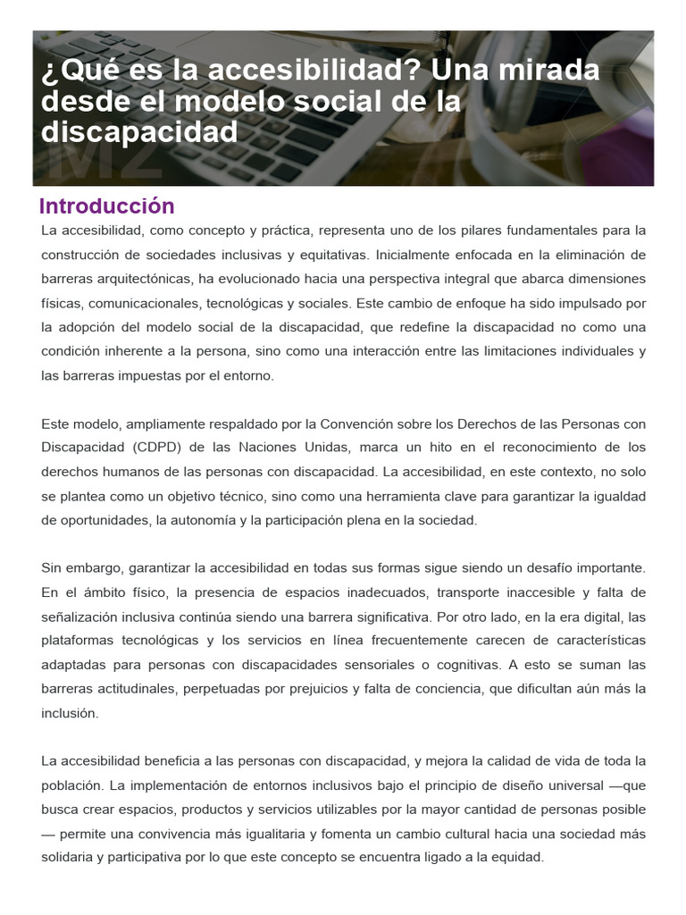 Accesibilidad Integral y Discapacidad | PDF | Accesibilidad | Invalidez