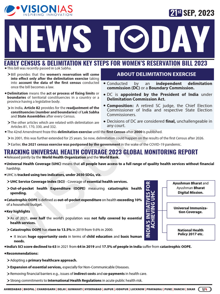 VisionIAS Daily Current Affairs 21 September 2023 | PDF | Opec ...
