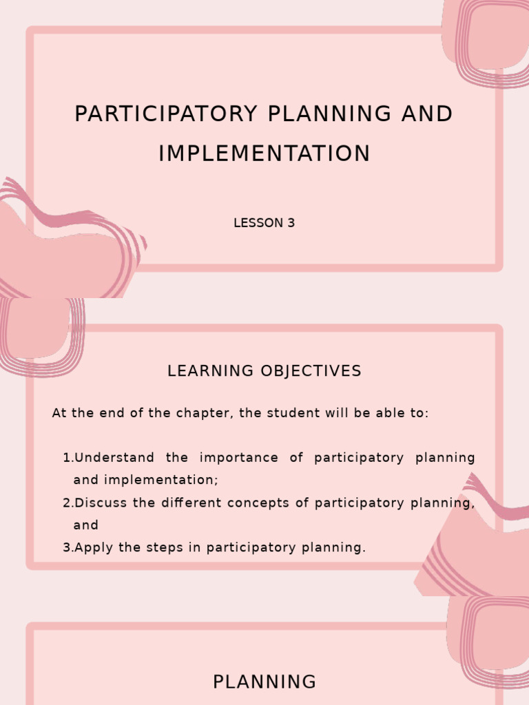 Participatory Planning Essentials Guide | PDF