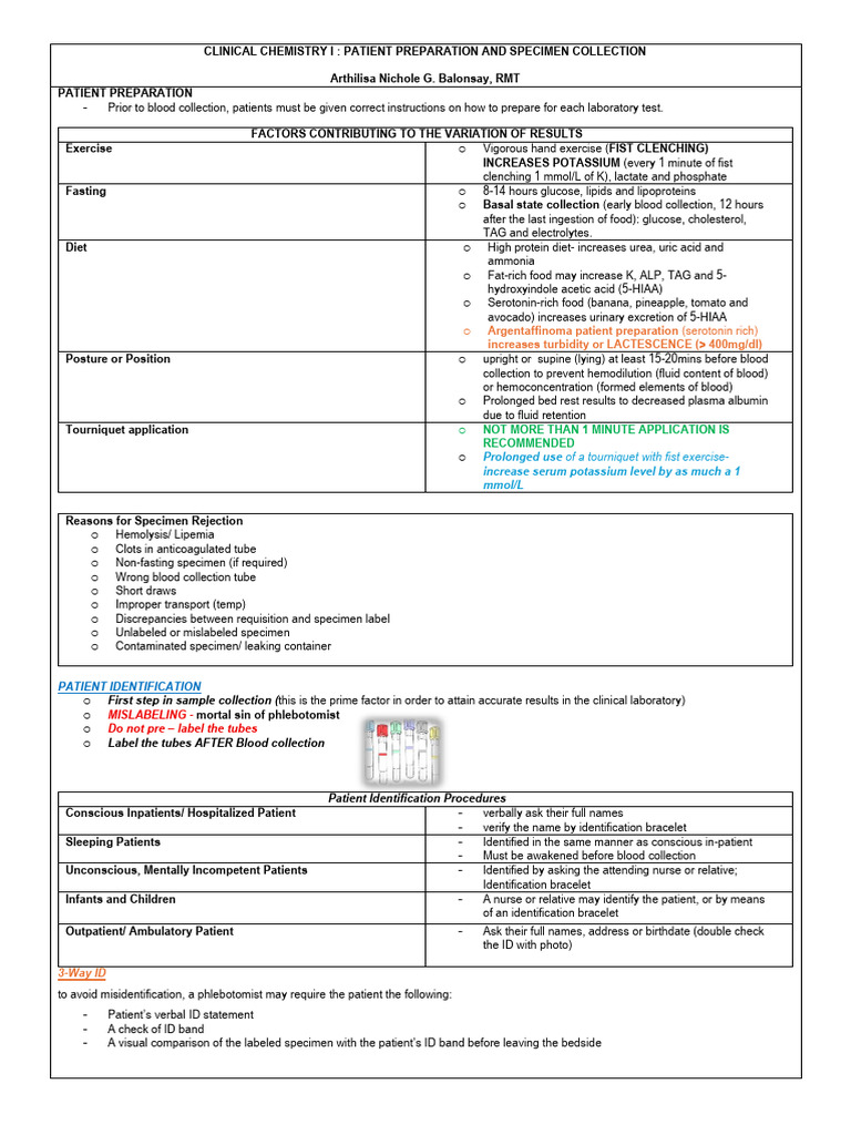 Blood Collection Guidelines and Procedures | PDF | Blood Plasma ...