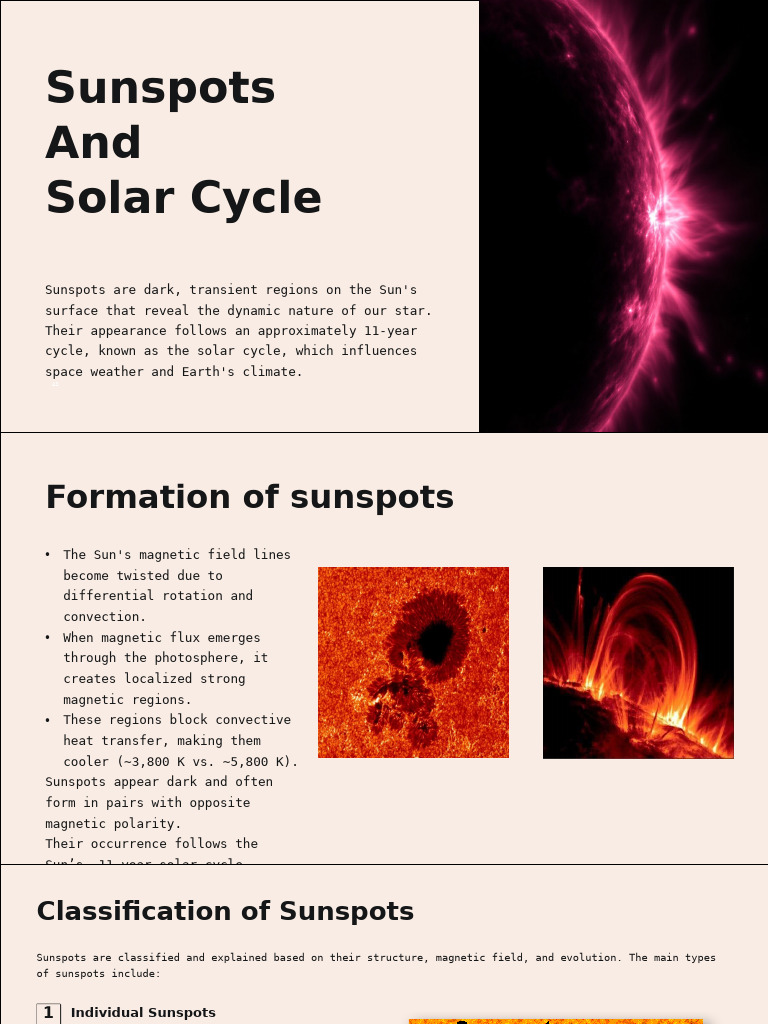 Sunspots and Solar Cycle | PDF | Sun | Bodies Of The Solar System