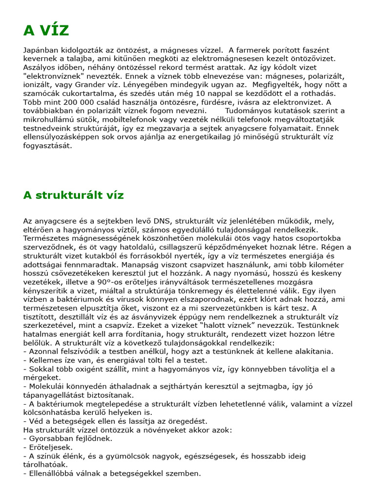 A Víz | PDF