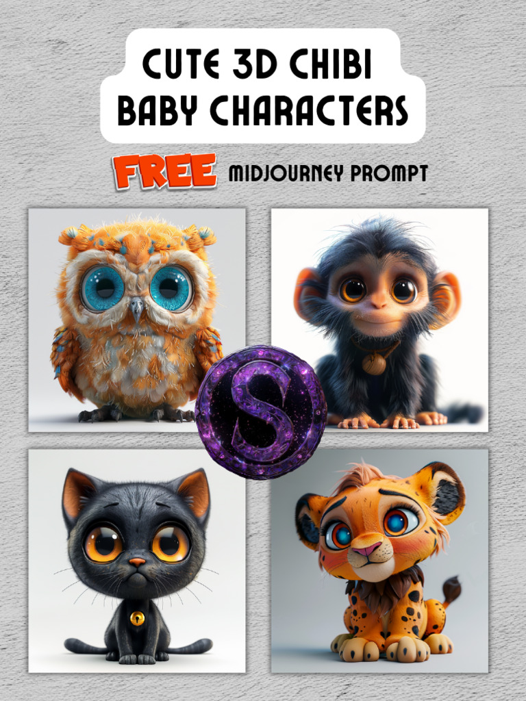 3D Chibi Character Design Prompts | PDF | 3 D Computer Graphics | Animation