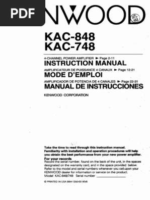Kac848 Amplificador | PDF | Amplifier | Loudspeaker