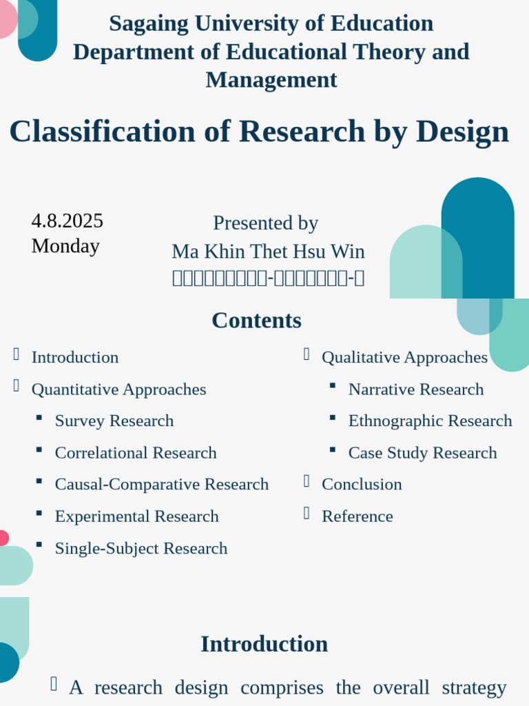 Research Design Classification Guide | PDF | Ethnography | Qualitative ...