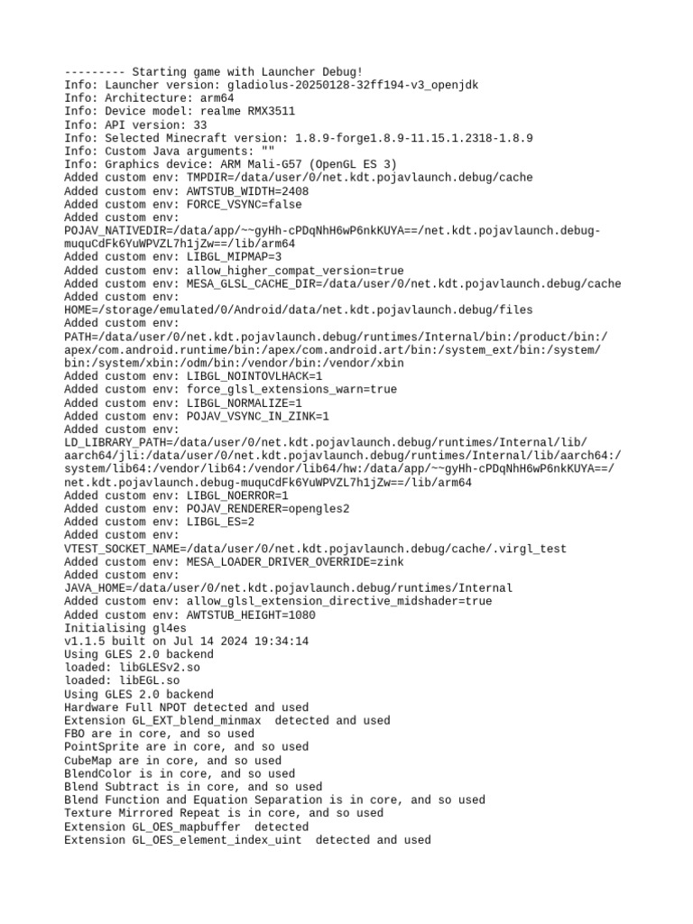 Launcher Debug Log for Minecraft 1.8.9 | PDF | Shader | Computing