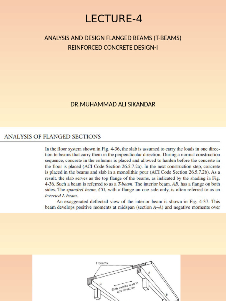 T Beams Flanged Section | PDF