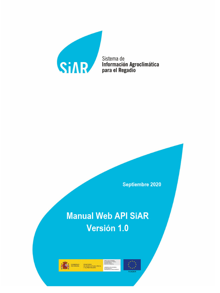 Manual de Uso de la Web API SiAR | PDF | Red mundial | Internet y web