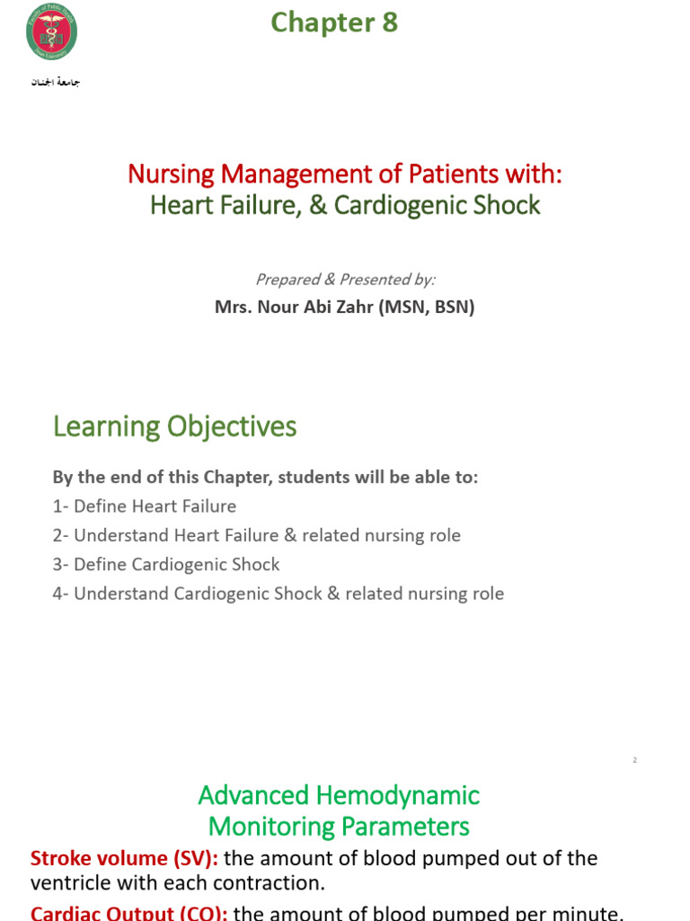Nursing Care for Heart Failure & Shock | PDF | Heart | Heart Failure