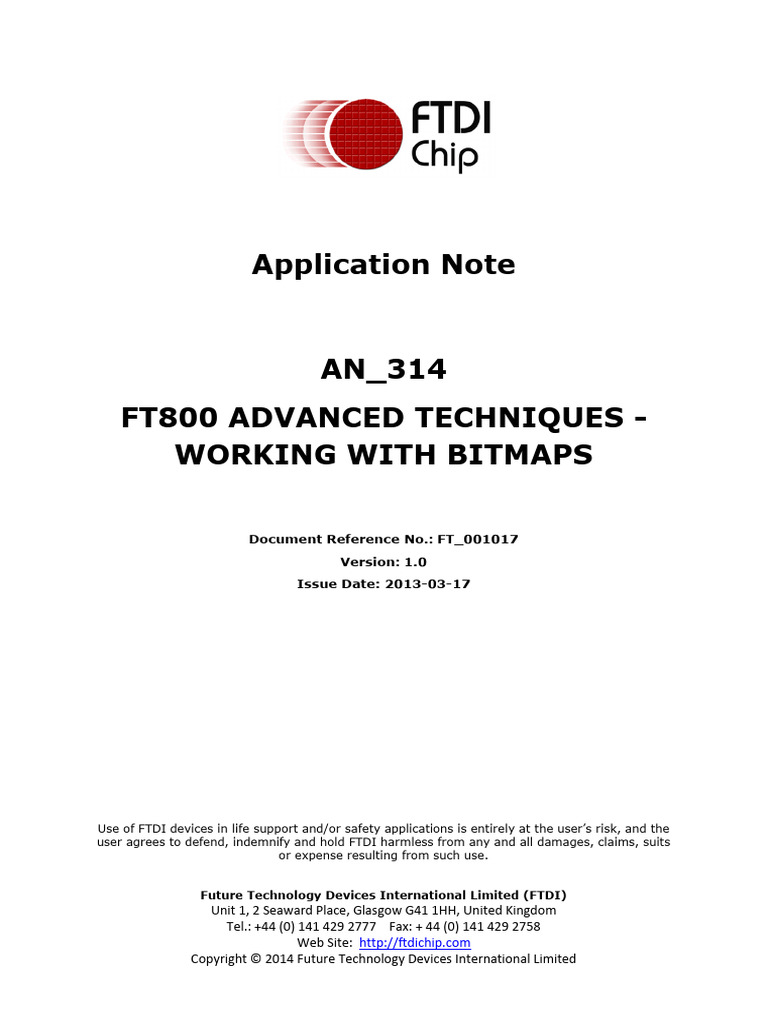 An 314 FT800 Advanced Techniques Working With Bitmaps | PDF | Pixel ...
